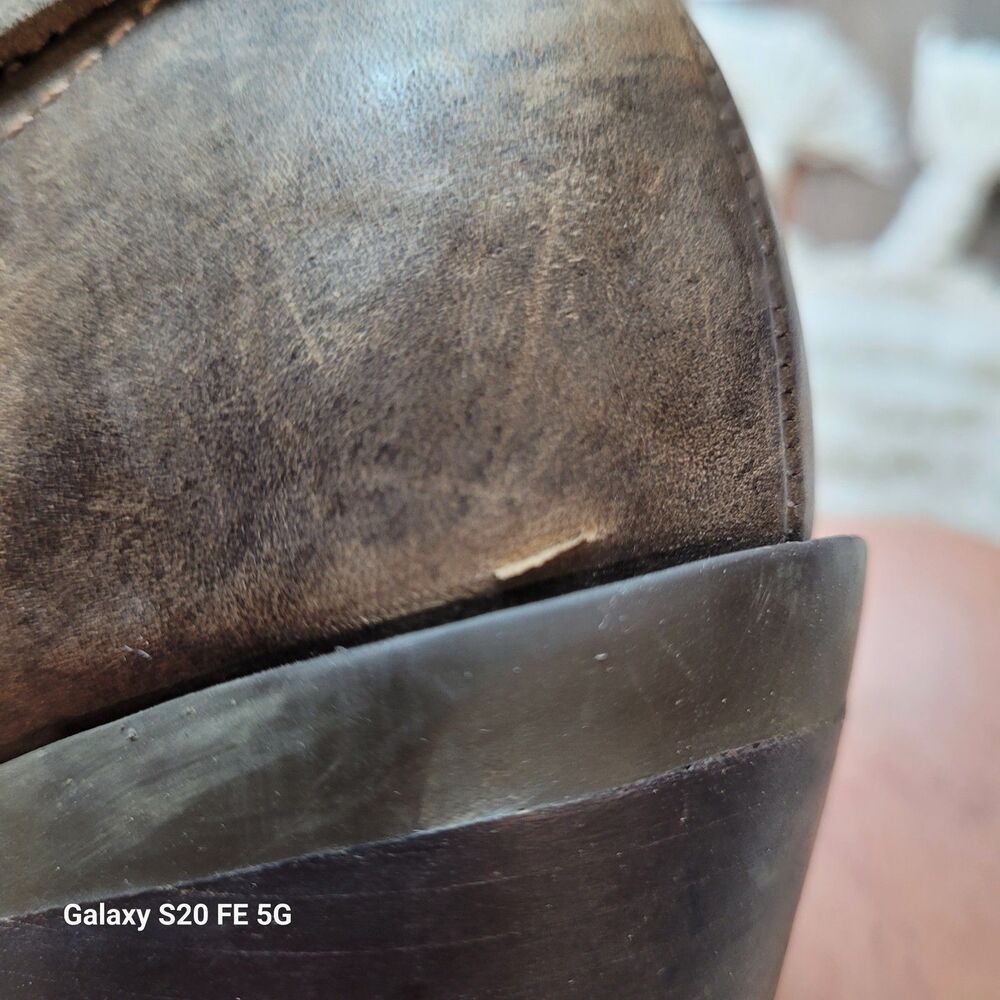 Leather Western Harness Pull On Men's Boots 9.5 Vintage Frye Maybe SB9 - Picture 11 of 12